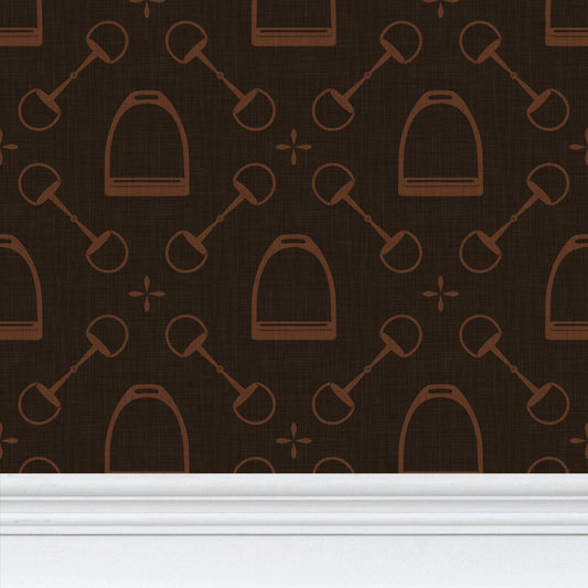 Wallpaper - Jackie Equestrian in Espresso and Auburn