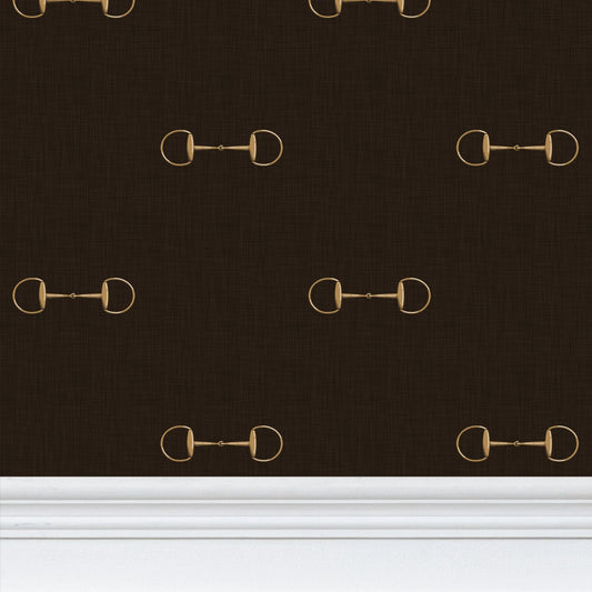Wallpaper – Lexi Snaffle Horse Bits in Espresso and Gold