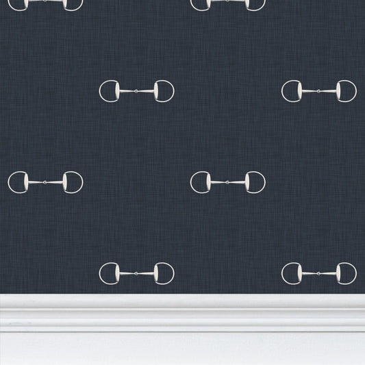 Wallpaper – Lexi Snaffle Horse Bits in Stonewashed Navy