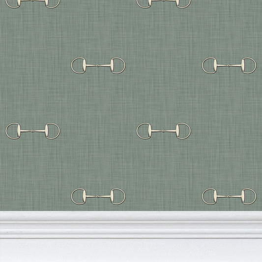 Wallpaper – Lexi Snaffle Horse Bits in Boxwood