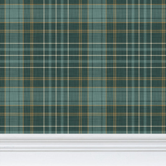 Wallpaper – Morgan Tartan Plaid in Juniper