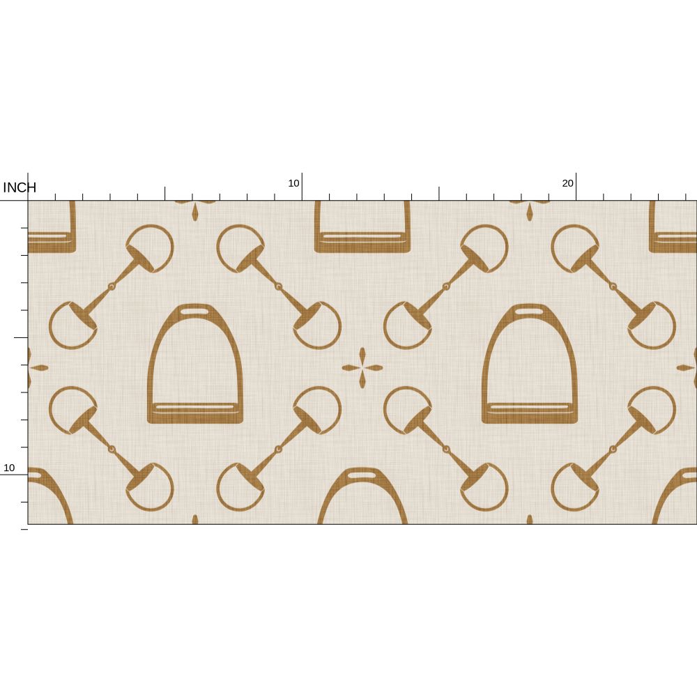 Wallpaper – Jackie Equestrian Gold on Ivory