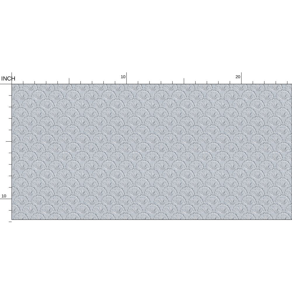 Wallpaper – Louisa Block Print Palmette Zinc