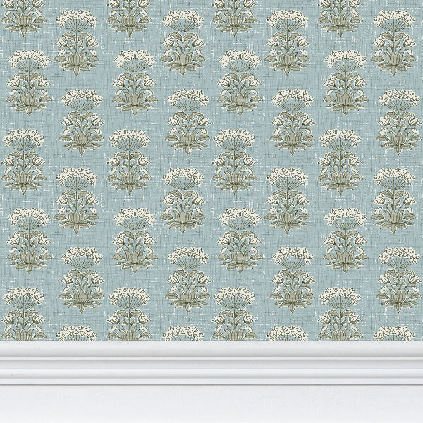 Wallpaper – Blythe In Provençal Blue and Sage Green