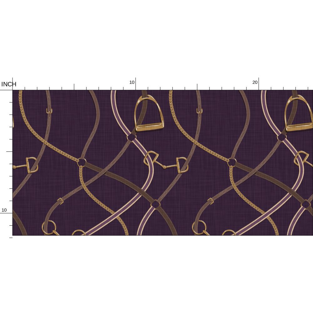 Foxcroft Equestrian Wallpaper in Violet