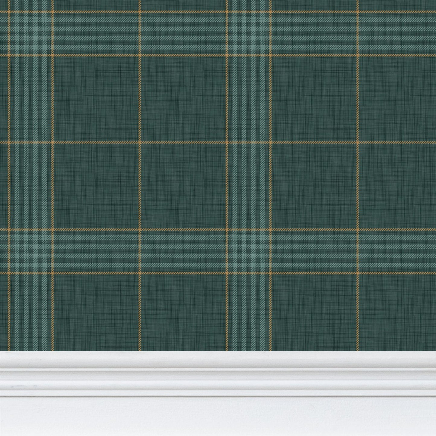 Wallpaper – Hollis Tartan Plaid in Juniper Green