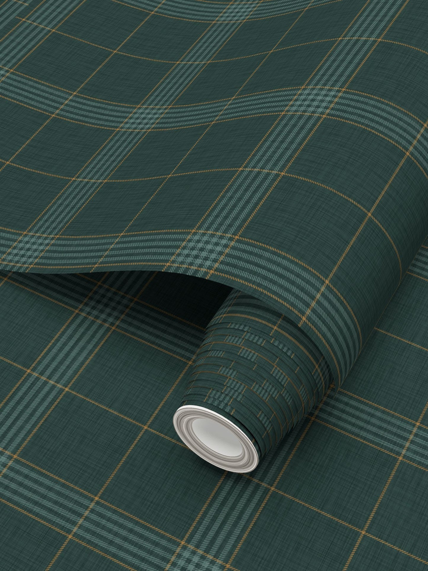 Wallpaper – Hollis Tartan Plaid in Juniper Green