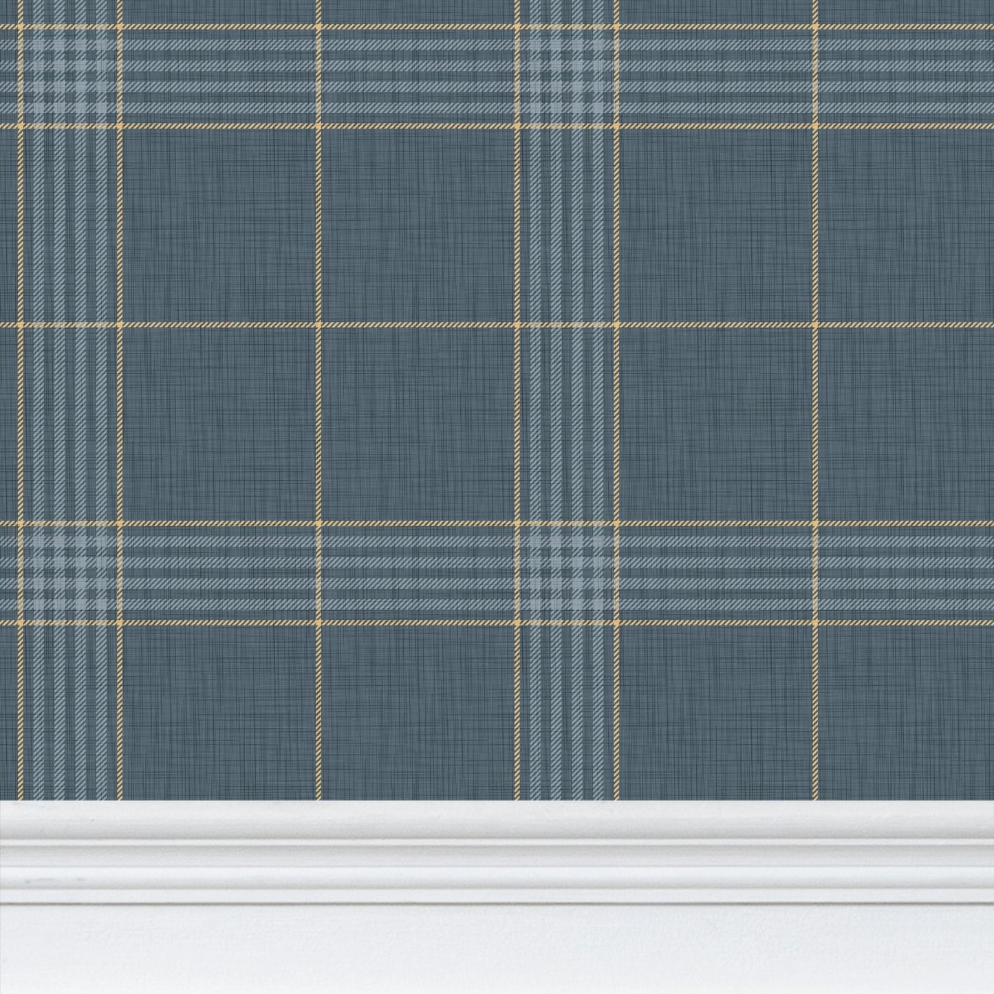 Wallpaper – Hollis Tartan Plaid in Dutch Navy