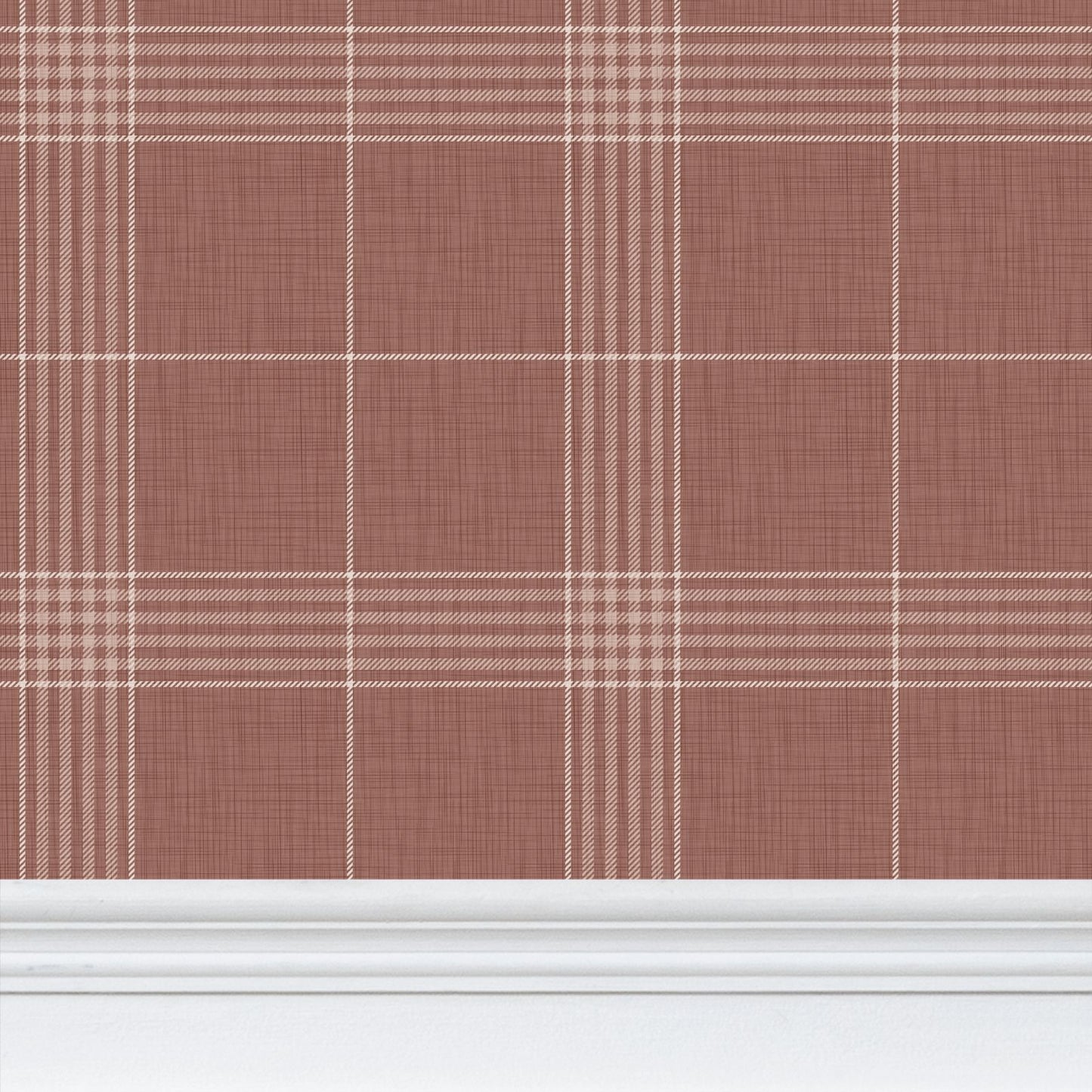 Wallpaper – Hollis Tartan Plaid in Canyon Red
