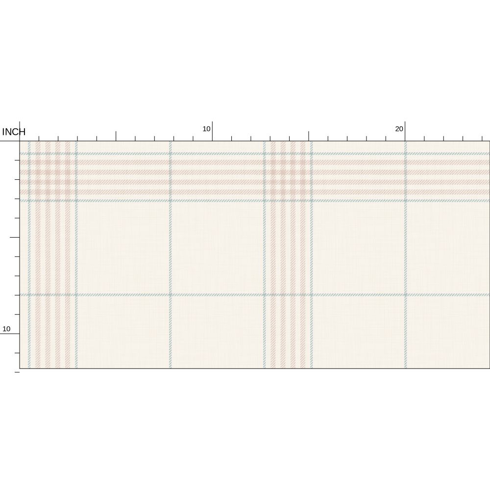 Wallpaper – Hollis Tartan Plaid in Plaster Pink and Sky Blue