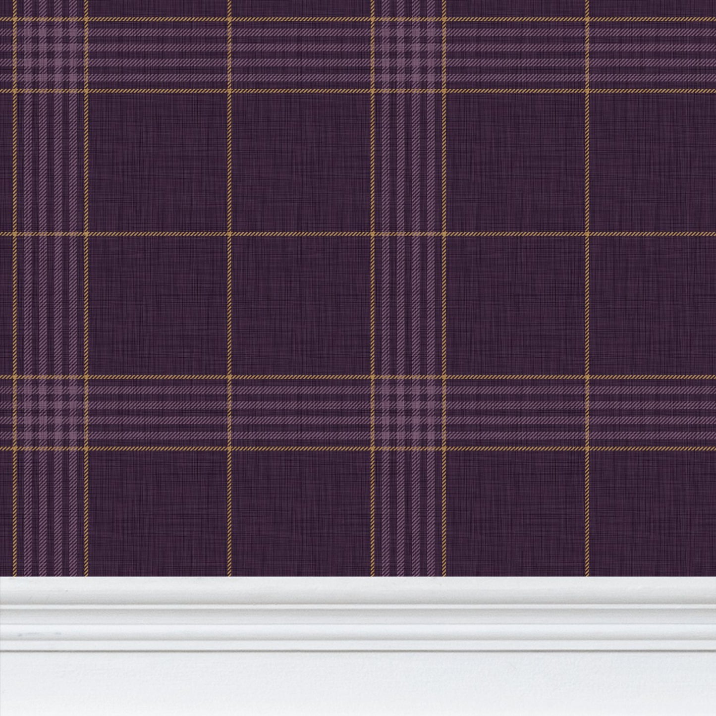 Wallpaper – Hollis Tartan Plaid in Violet