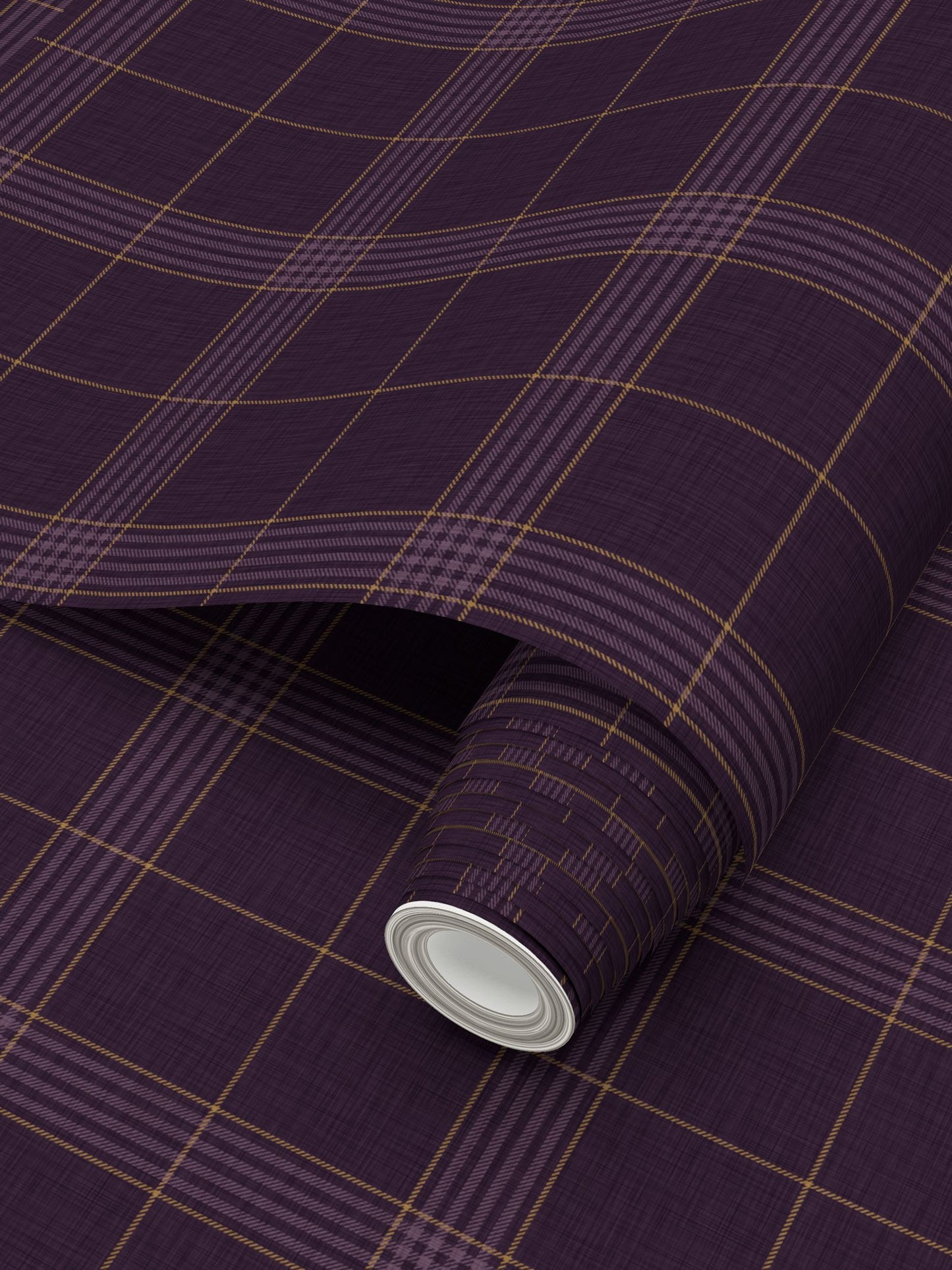 Wallpaper – Hollis Tartan Plaid in Violet
