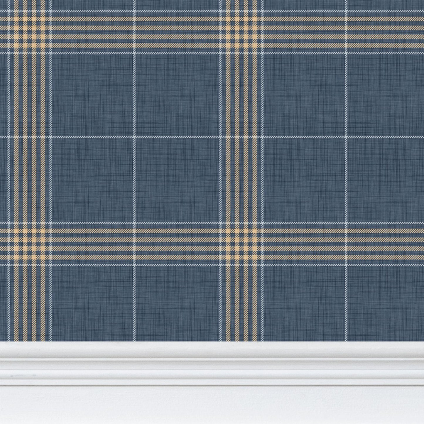Wallpaper – Hollis Tartan Plaid in Blueberry