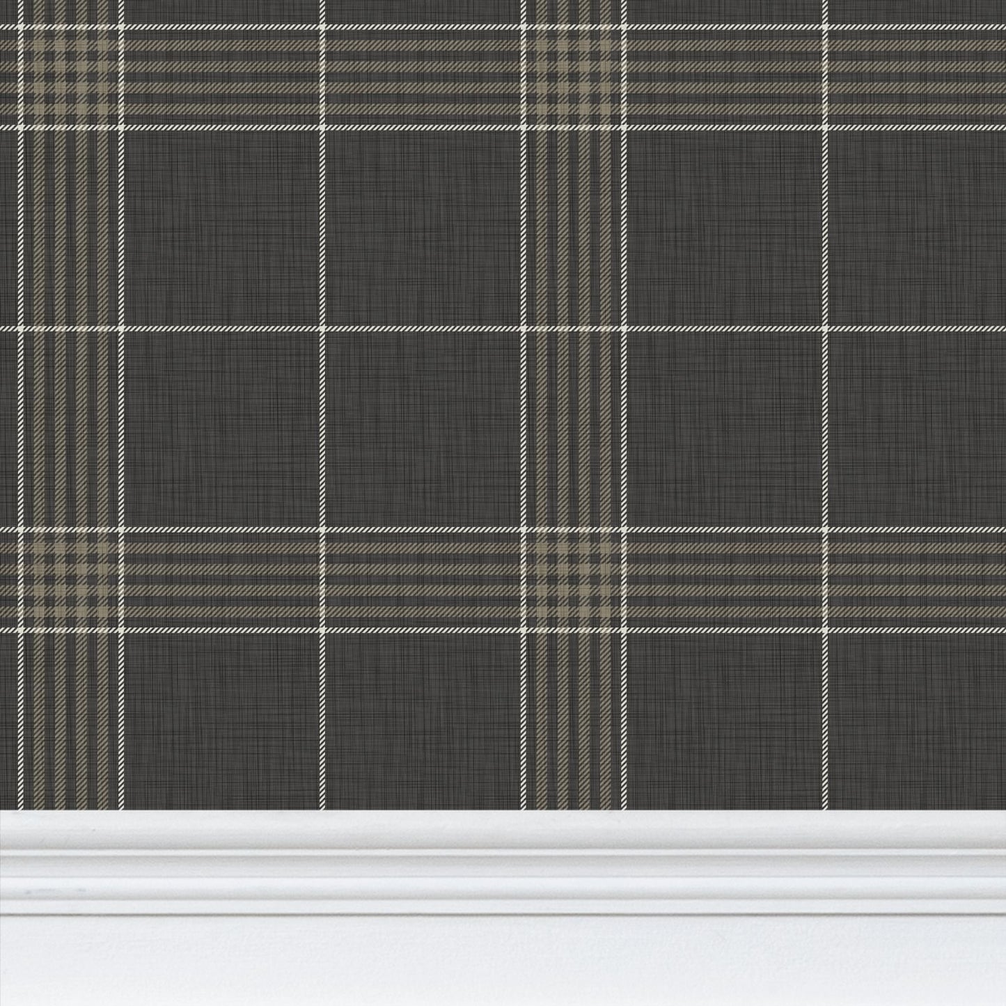 Wallpaper – Hollis Tartan Plaid in Wrought Iron