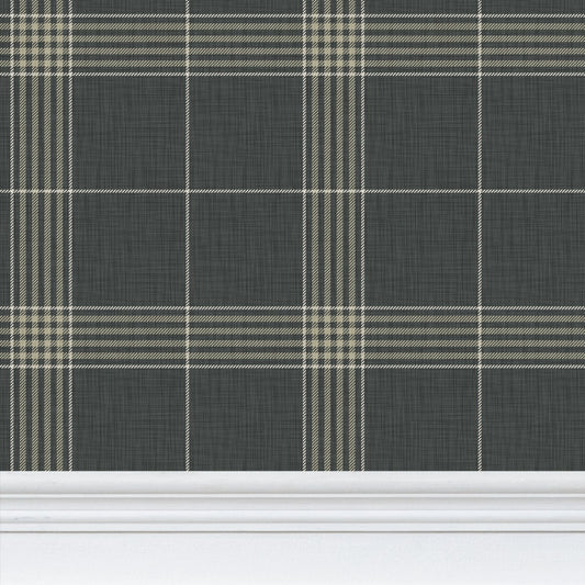 Wallpaper – Hollis Tartan Plaid in Forest Deep