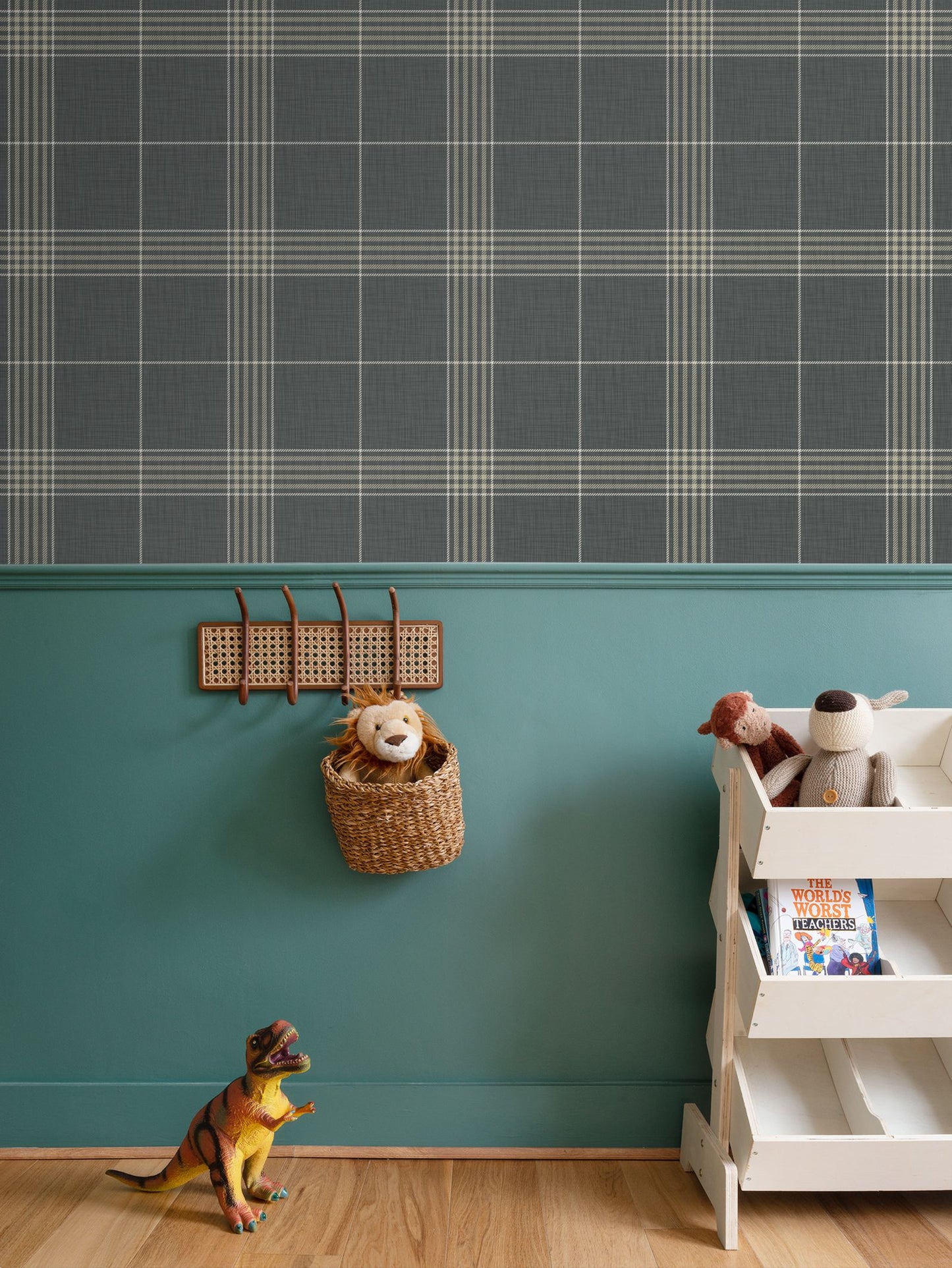 Wallpaper – Hollis Tartan Plaid in Forest Deep