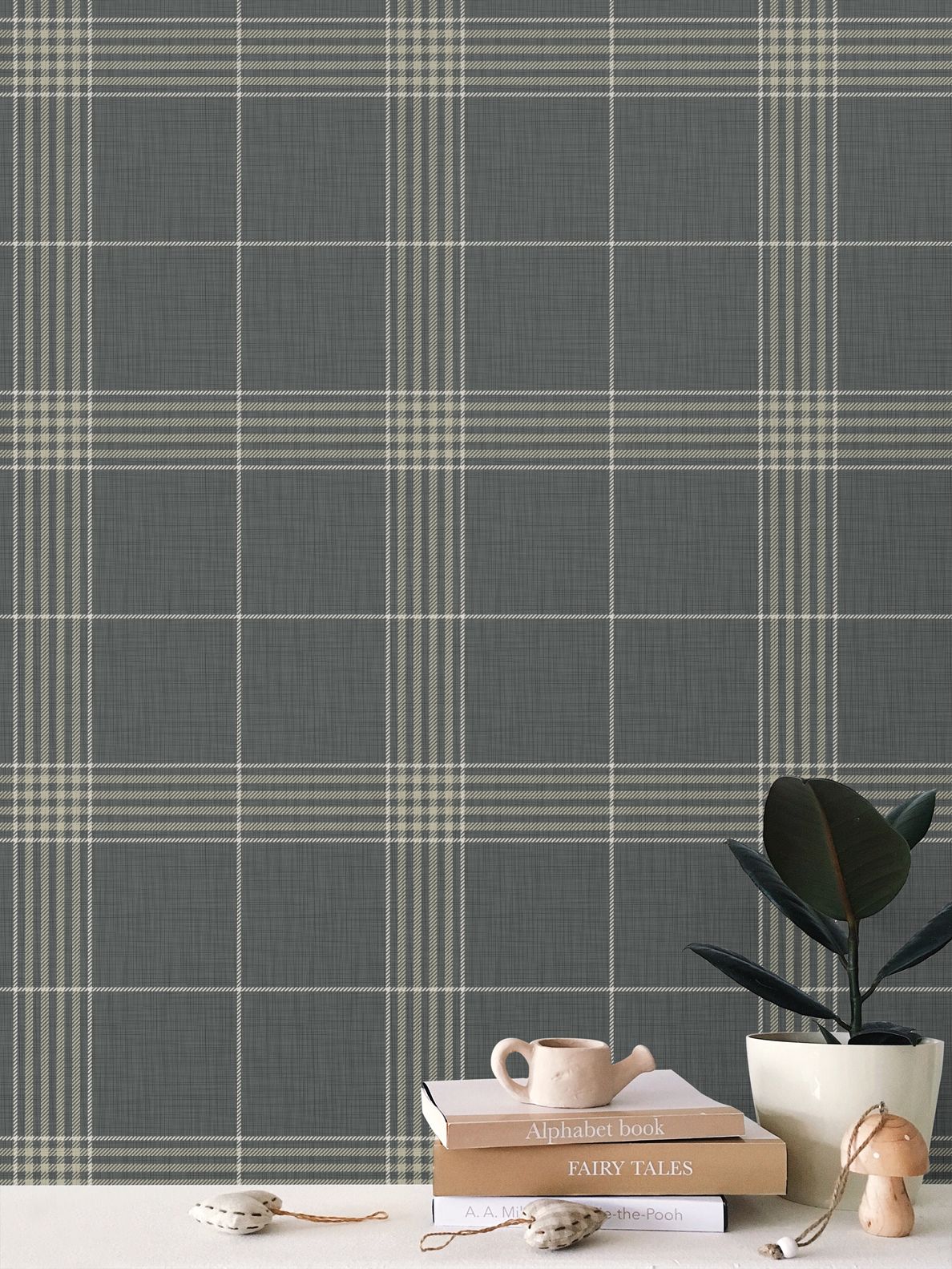 Wallpaper – Hollis Tartan Plaid in Forest Deep