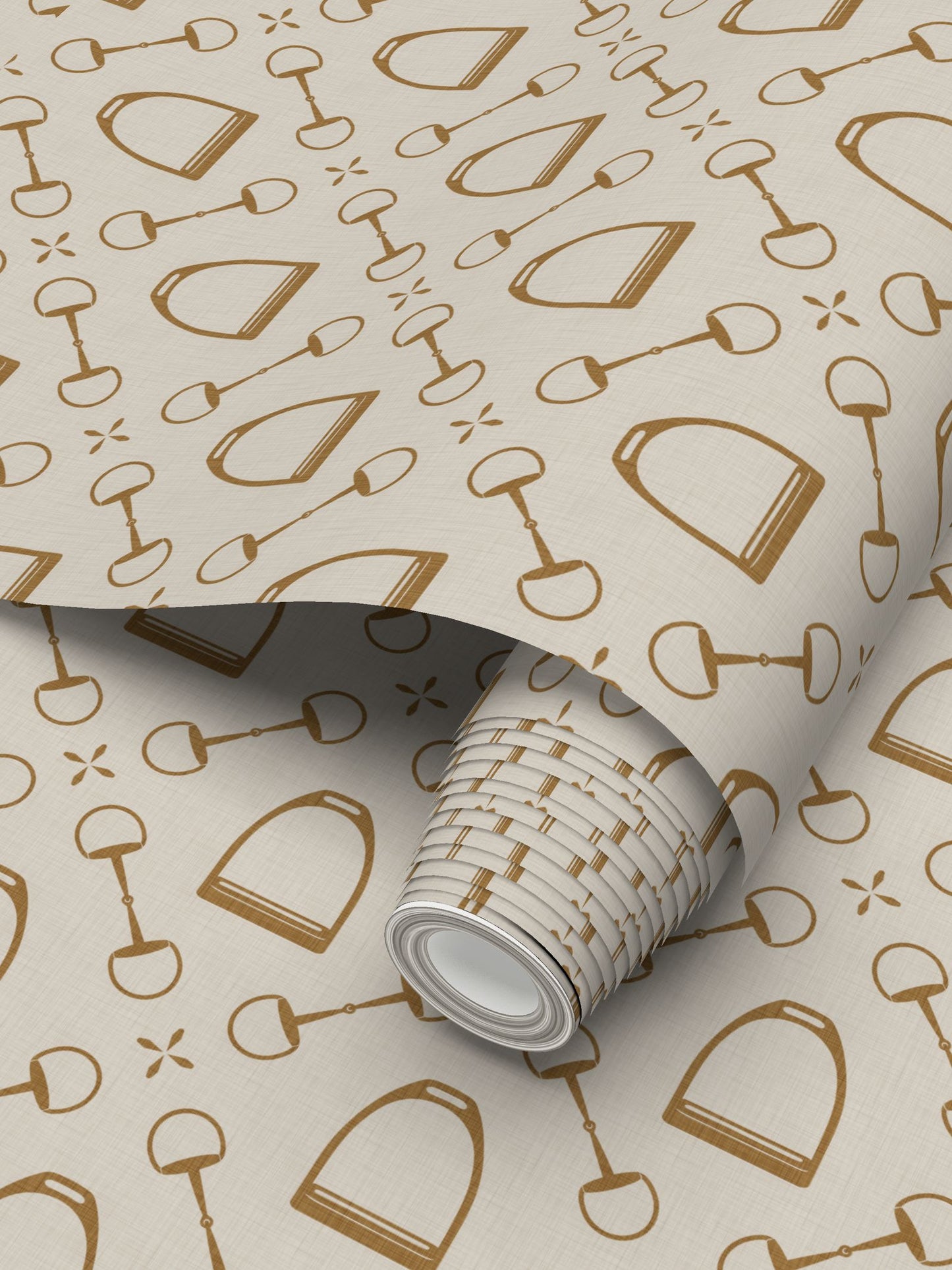 Wallpaper - Jackie Equestrian in Gold and Ivory