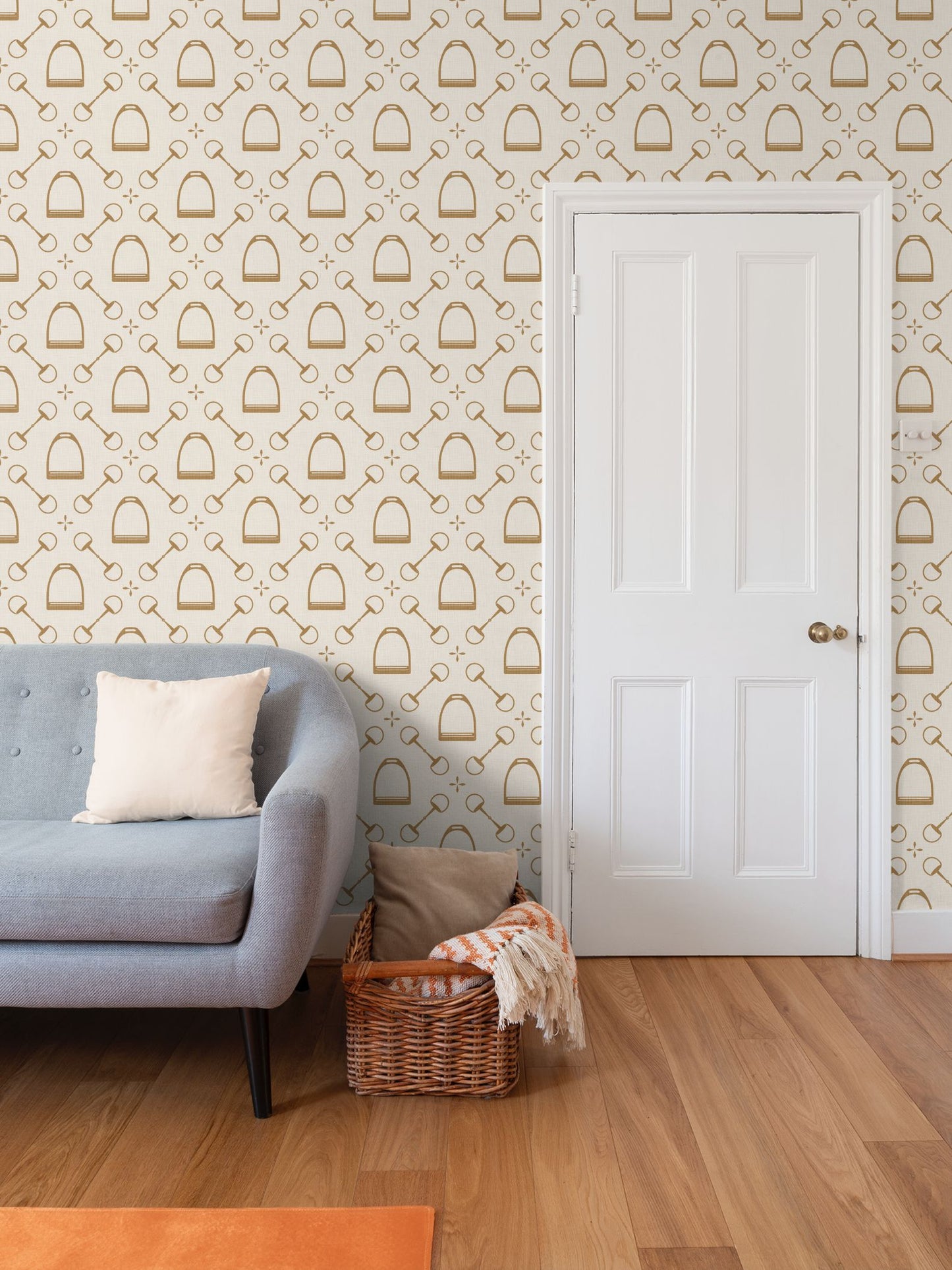 Wallpaper - Jackie Equestrian in Gold and Ivory