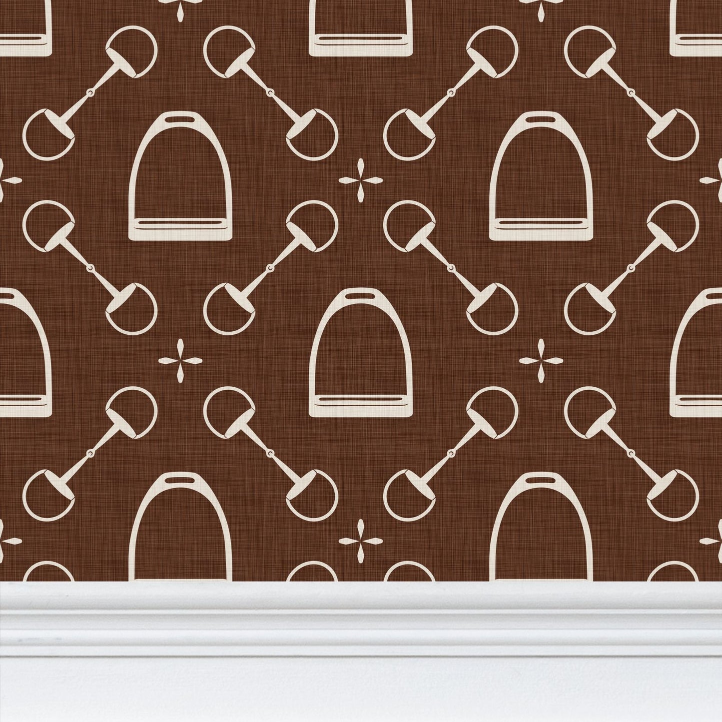 Wallpaper - Jackie Equestrian in Auburn Brown