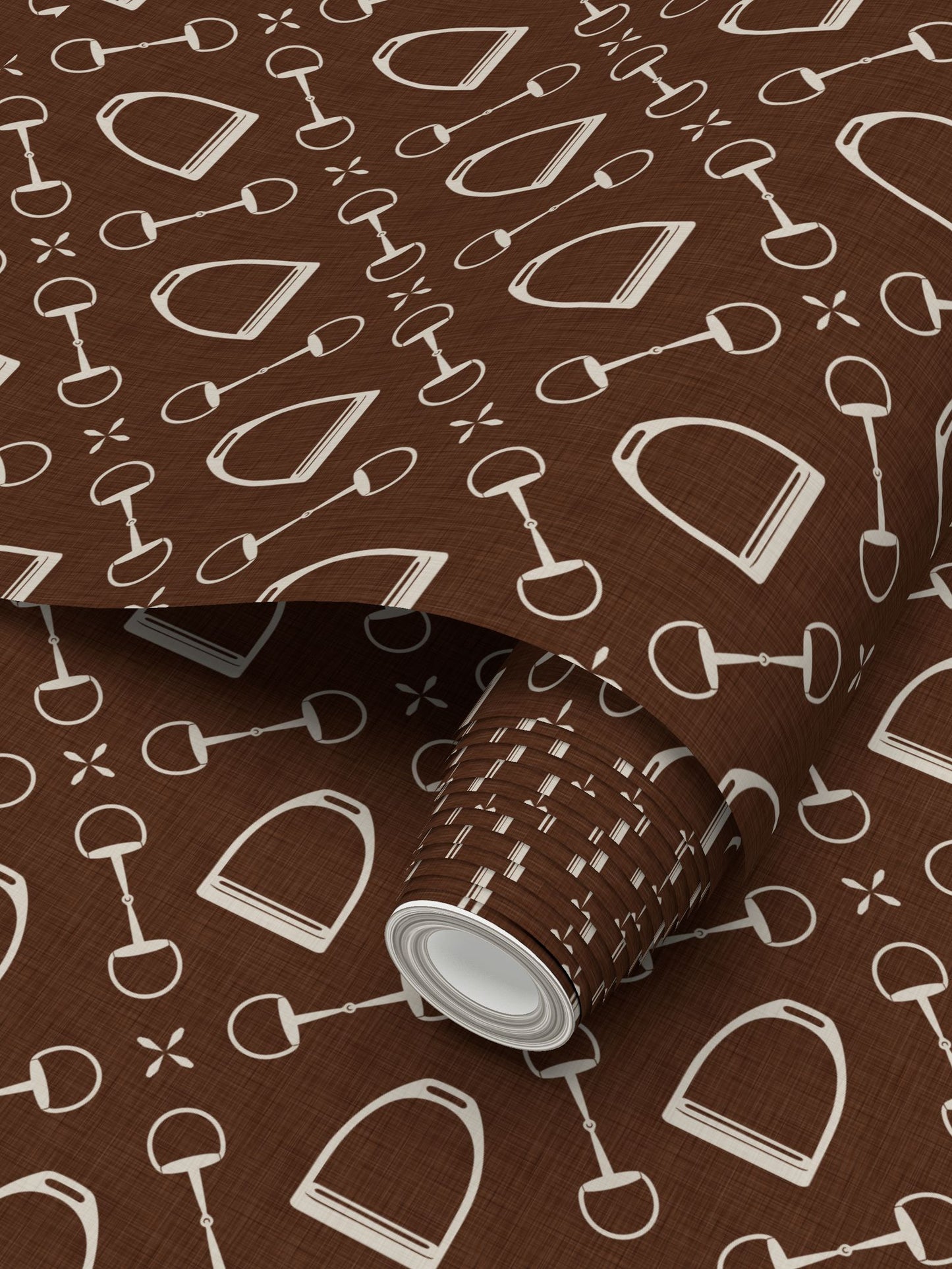 Wallpaper - Jackie Equestrian in Auburn Brown