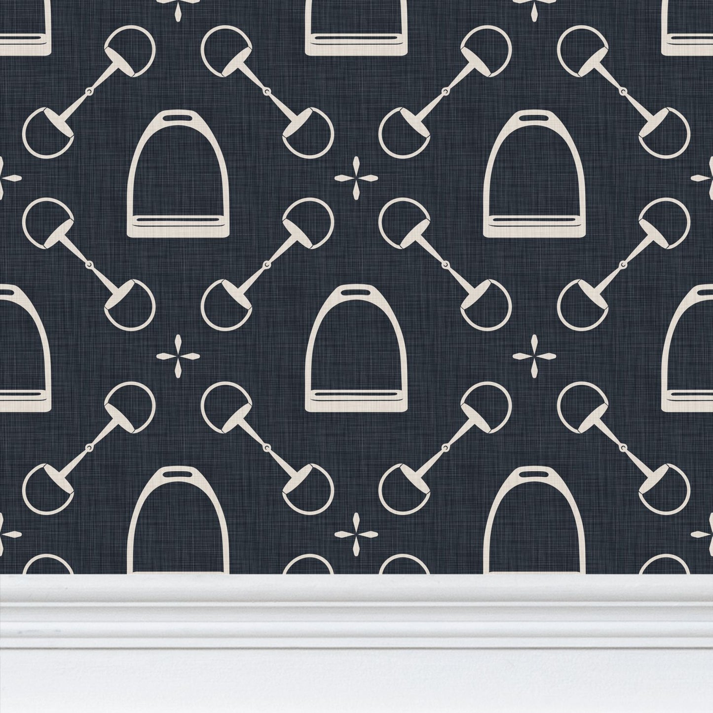 Wallpaper - Jackie Equestrian in Stonewashed Navy
