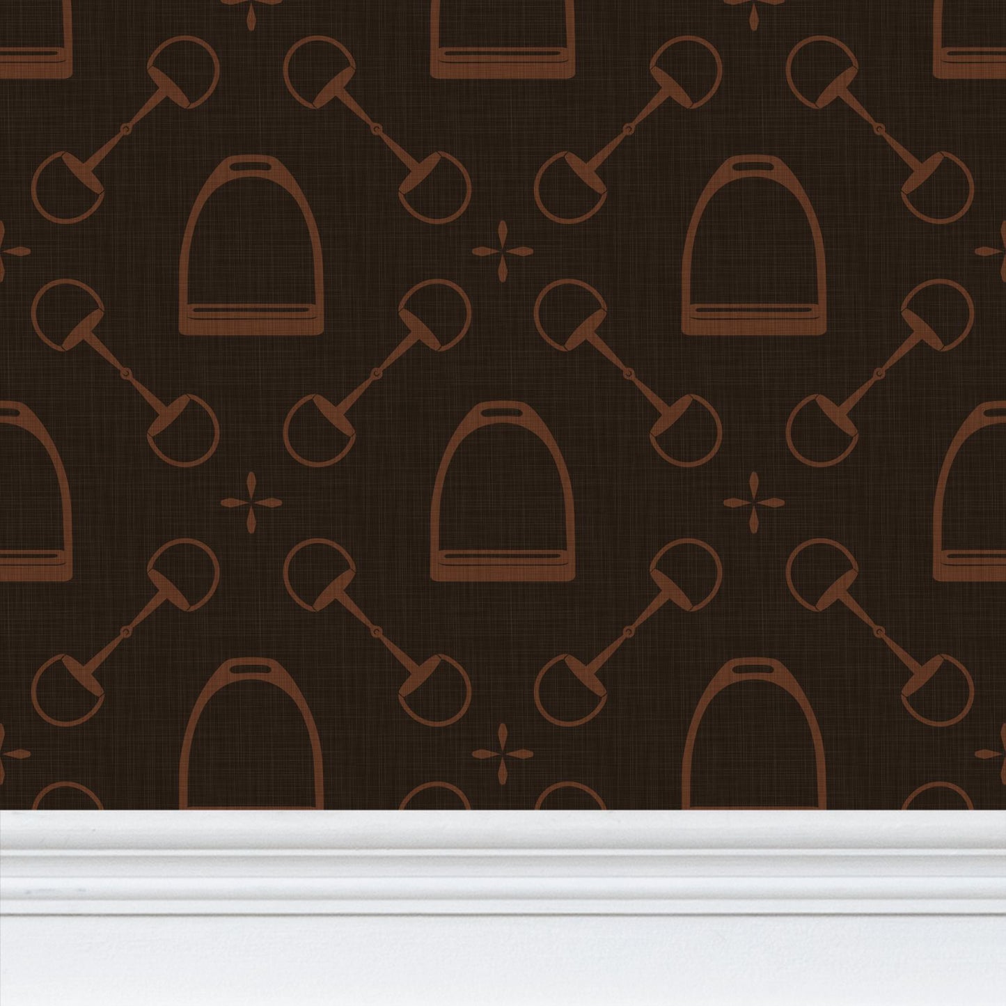 Wallpaper - Jackie Equestrian in Espresso and Auburn