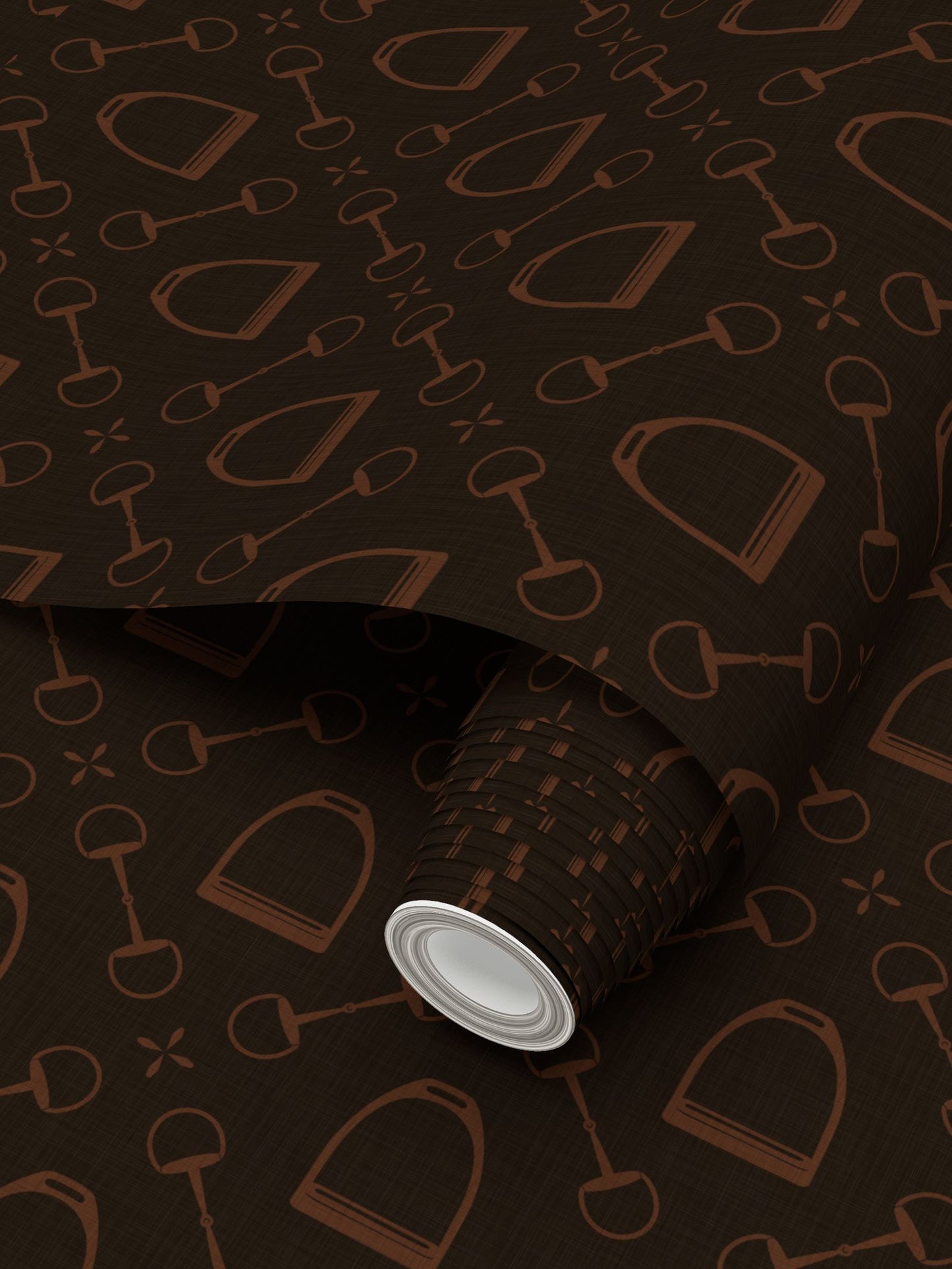 Wallpaper - Jackie Equestrian in Espresso and Auburn