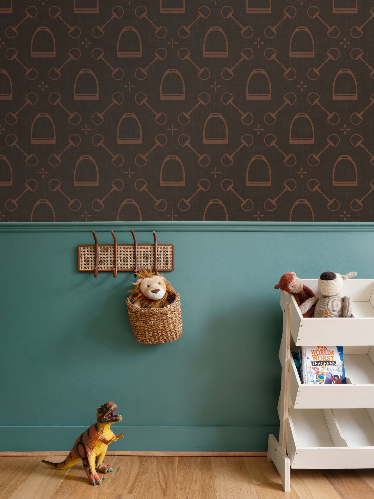 Wallpaper - Jackie Equestrian in Espresso and Auburn