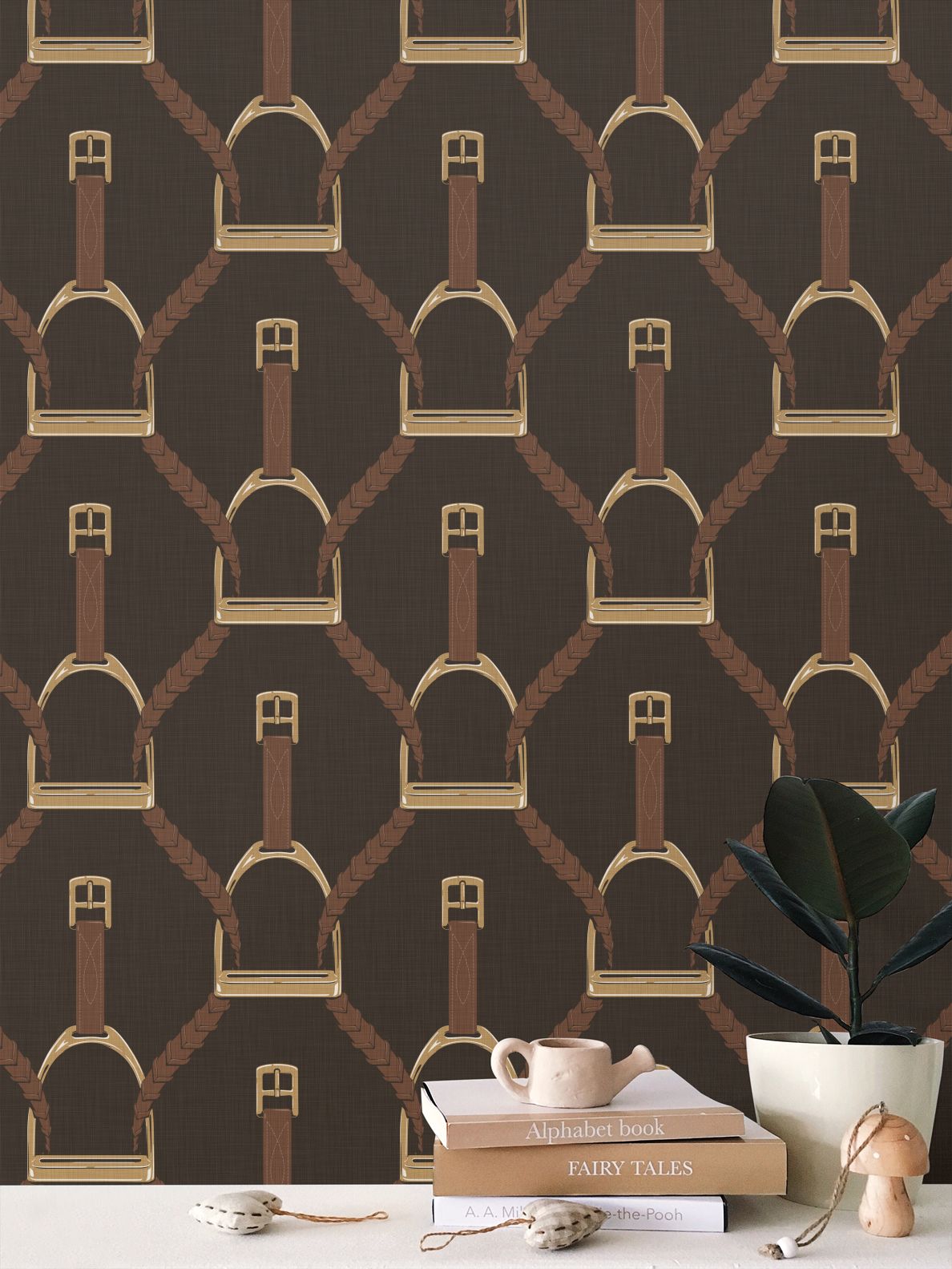Wallpaper – Hunter Equestrian in Auburn and Gold