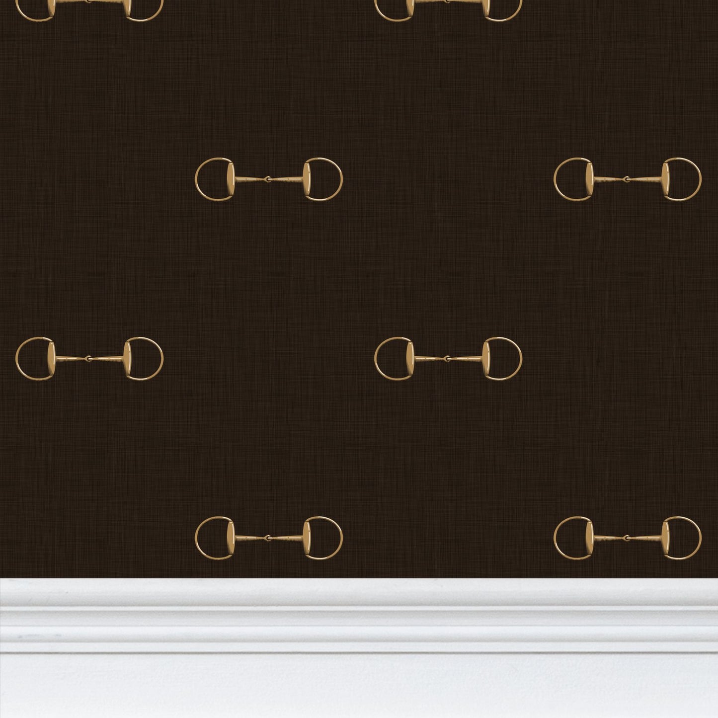 Wallpaper – Lexi Snaffle Horse Bits in Espresso and Gold