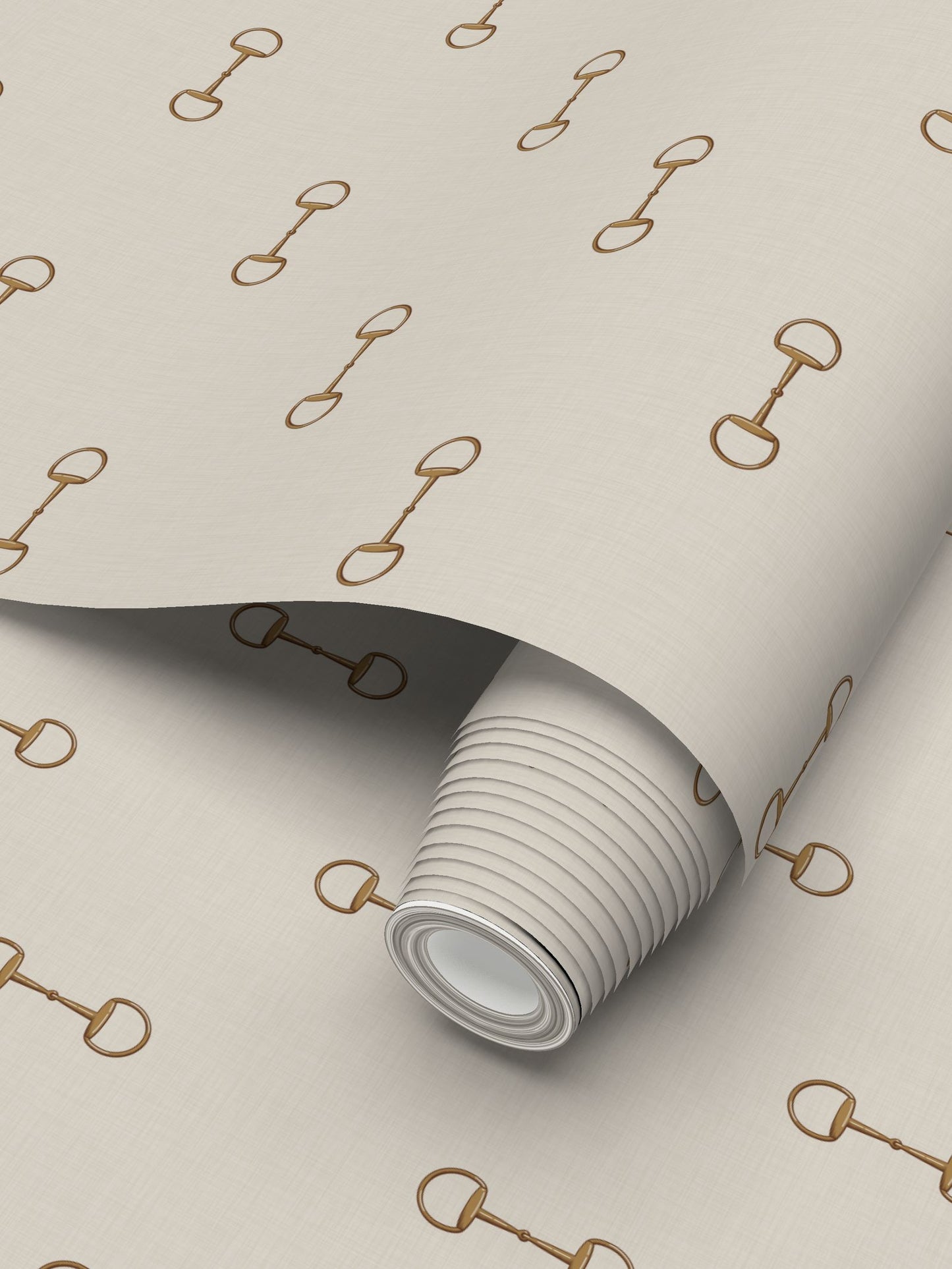 Wallpaper – Lexi Snaffle Horse Bits in Ivory and Gold
