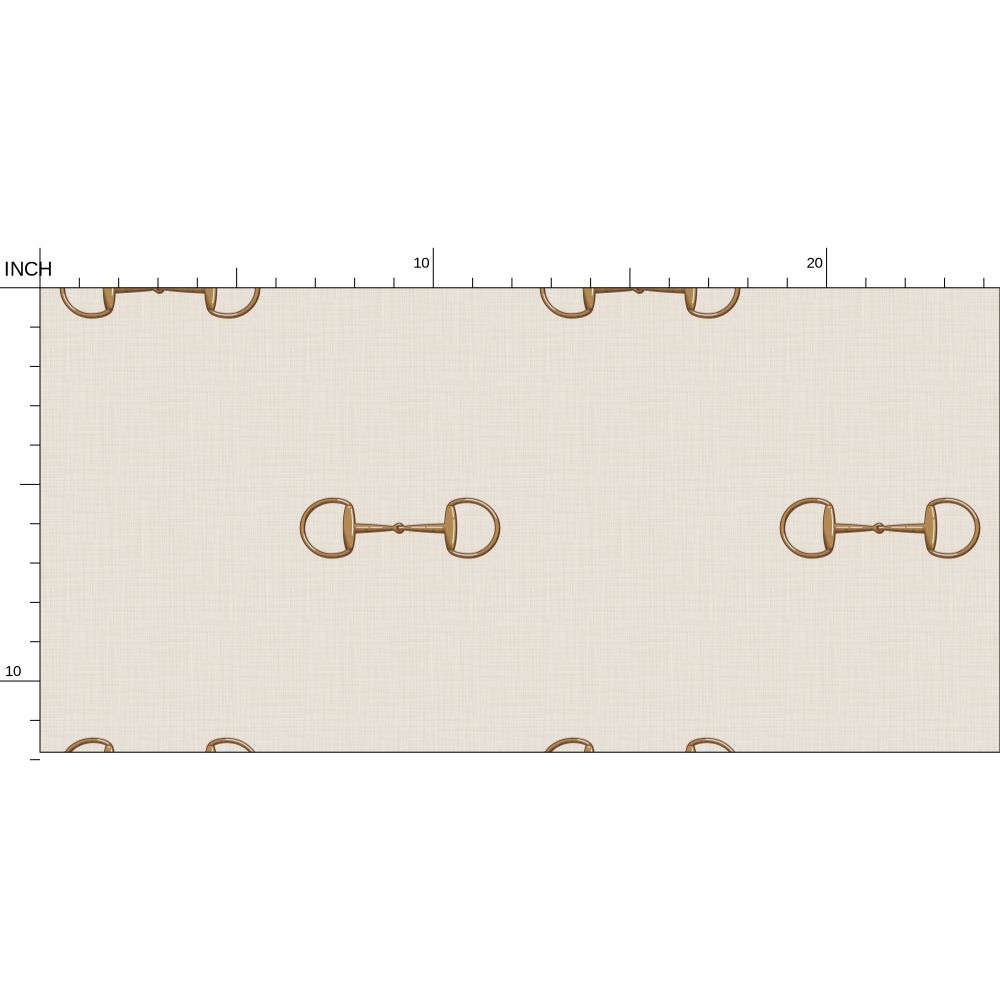 Wallpaper – Lexi Snaffle Horse Bits in Ivory and Gold