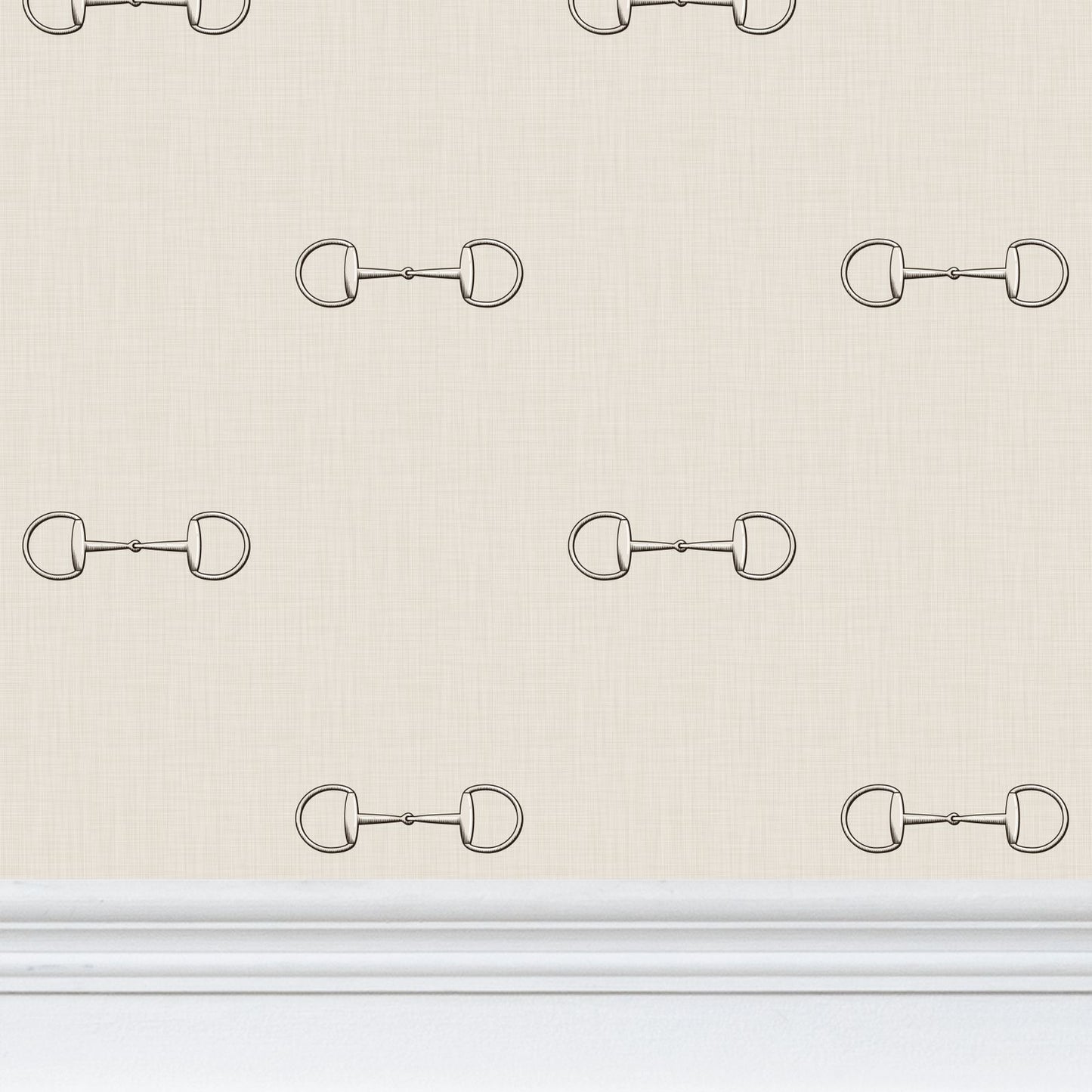 Wallpaper – Lexi Snaffle Horse Bits in Parchment White