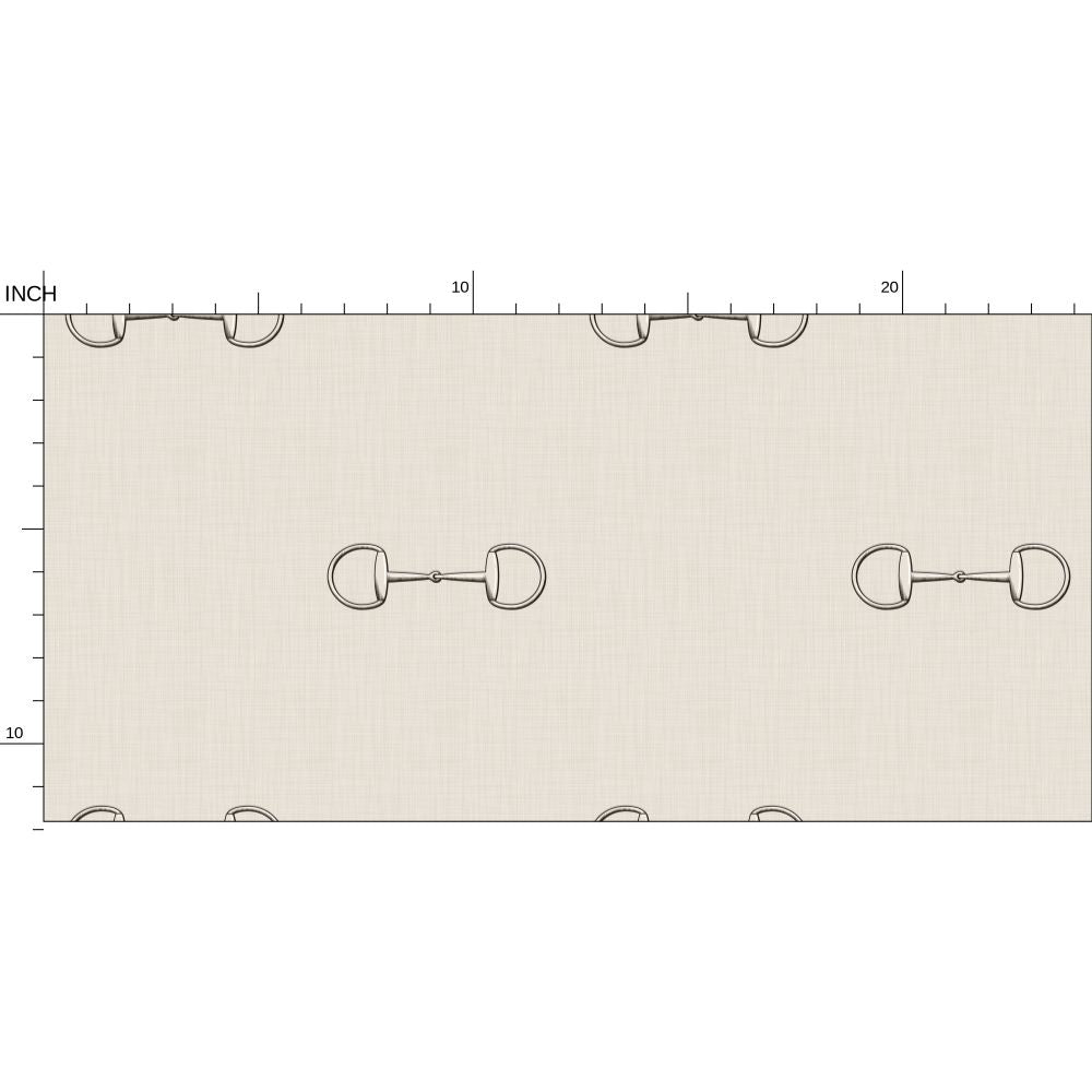 Wallpaper – Lexi Snaffle Horse Bits in Parchment White