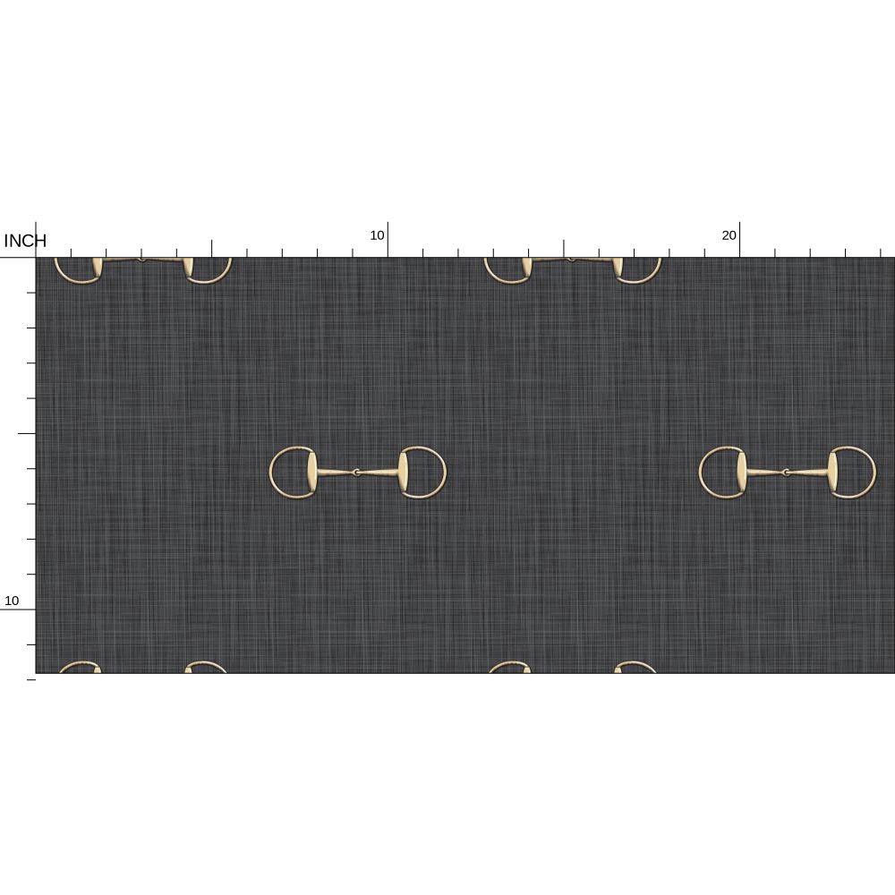 Wallpaper – Lexi Snaffle Horse Bits in Ink and Gold