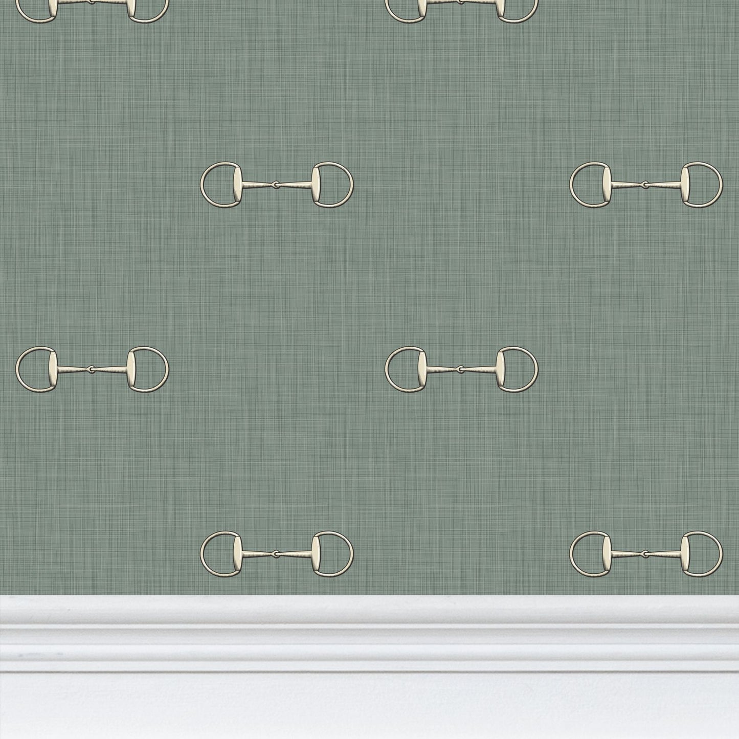 Wallpaper – Lexi Snaffle Horse Bits in Boxwood