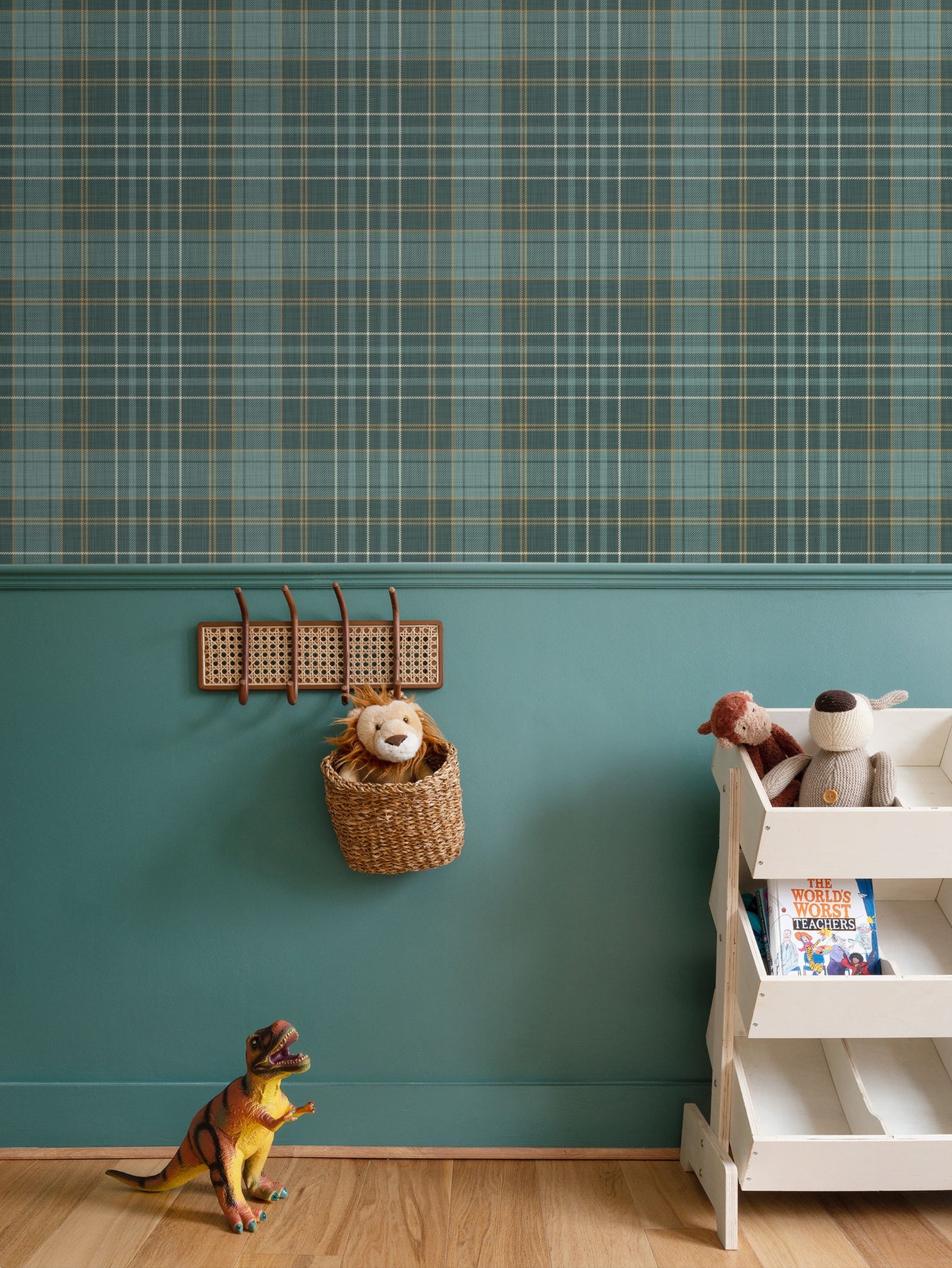 Wallpaper – Morgan Tartan Plaid in Juniper