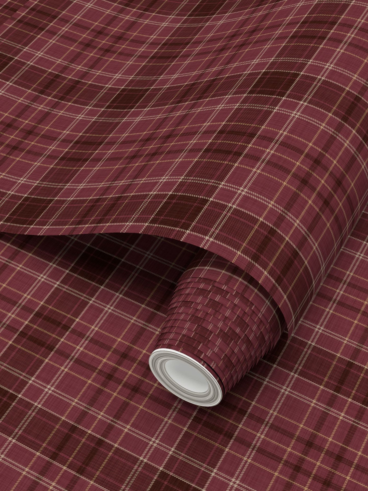 Wallpaper – Morgan Tartan Plaid in Garnet