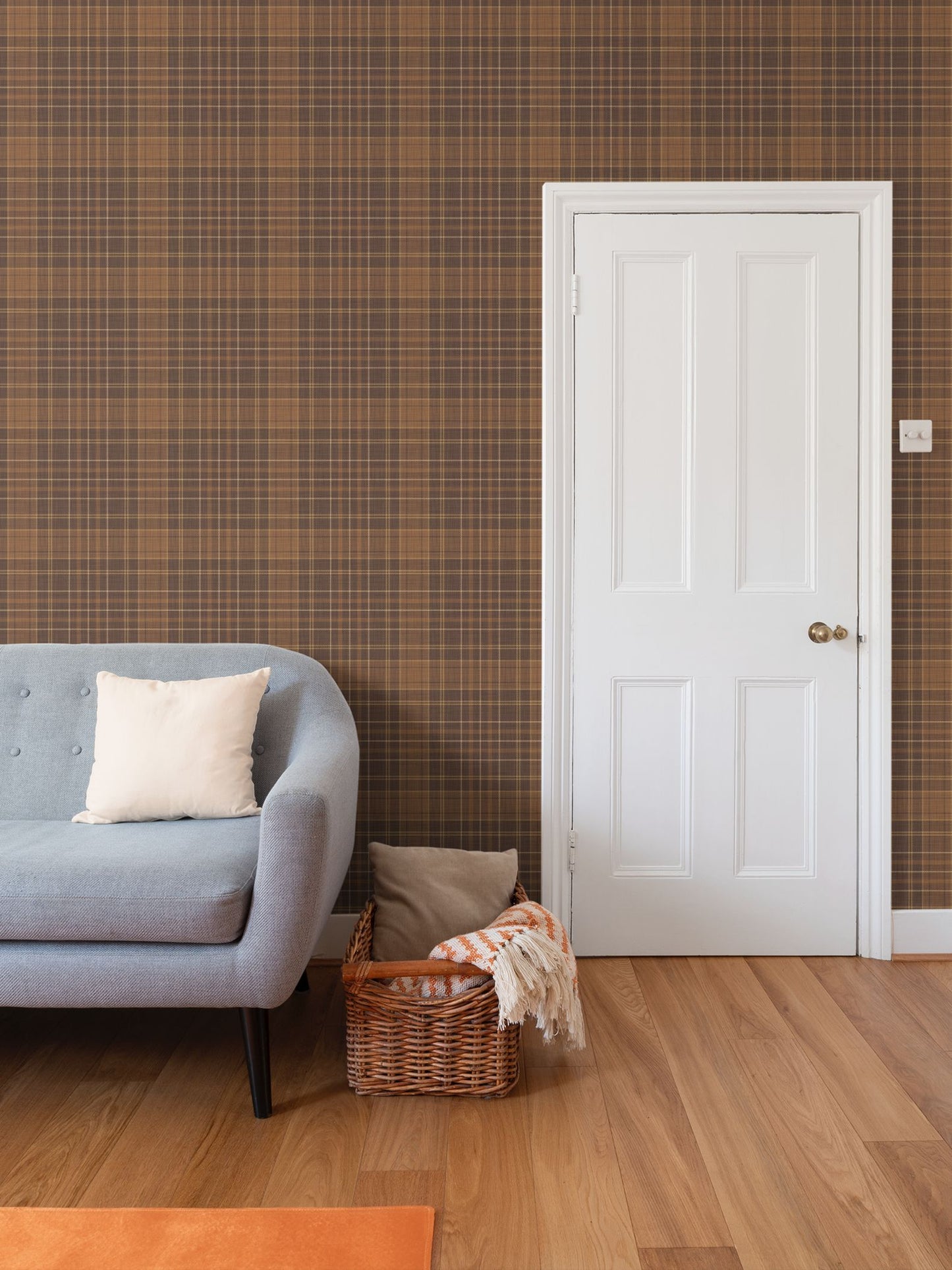 Wallpaper – Morgan Tartan Plaid in Auburn