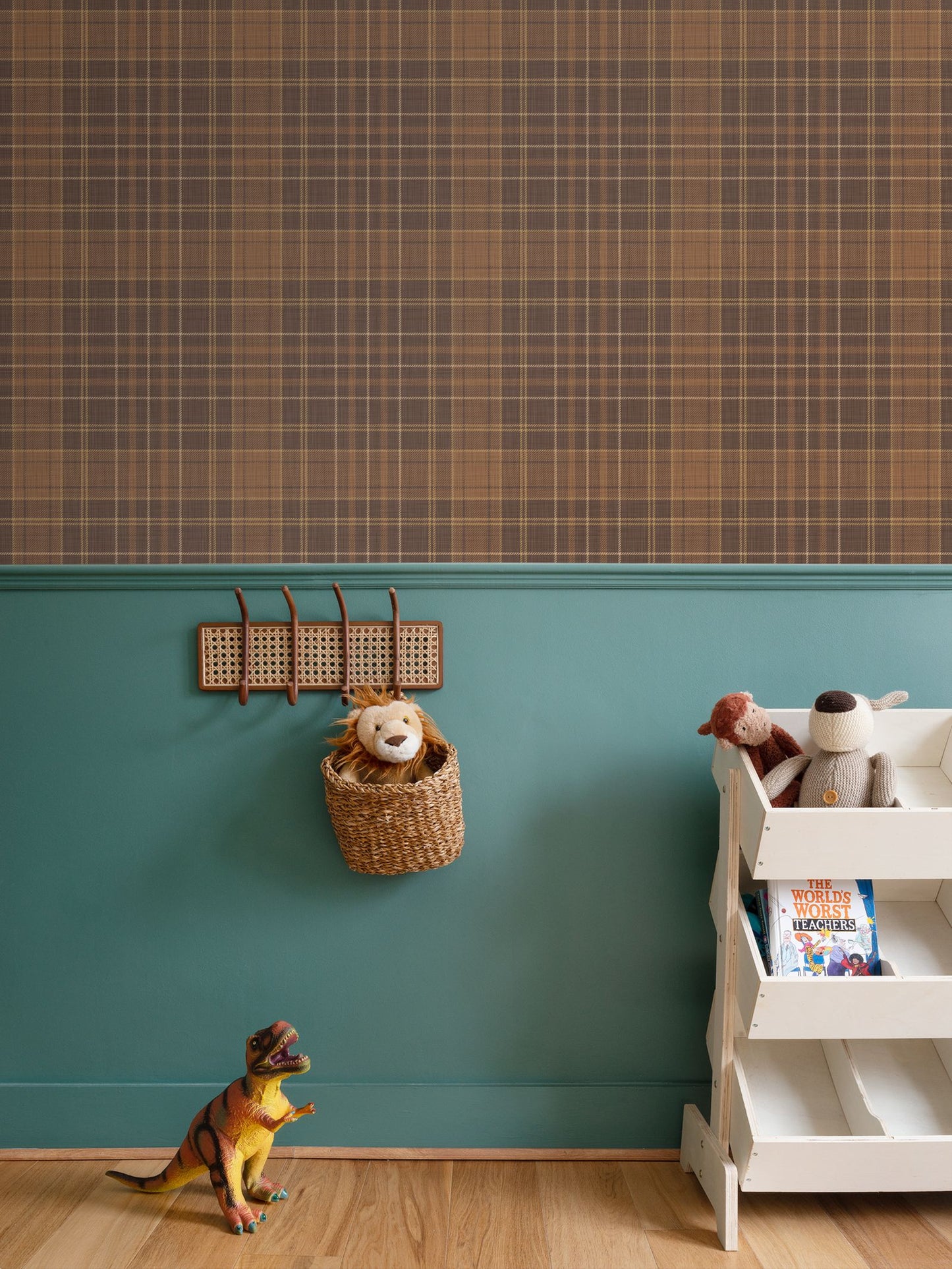 Wallpaper – Morgan Tartan Plaid in Auburn