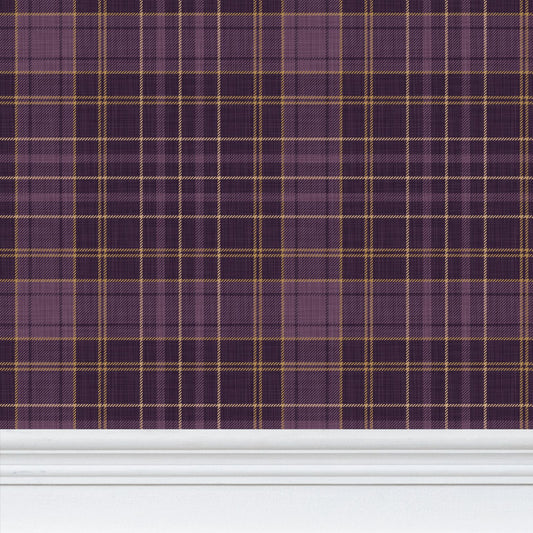 Wallpaper – Morgan Tartan Plaid in Violet
