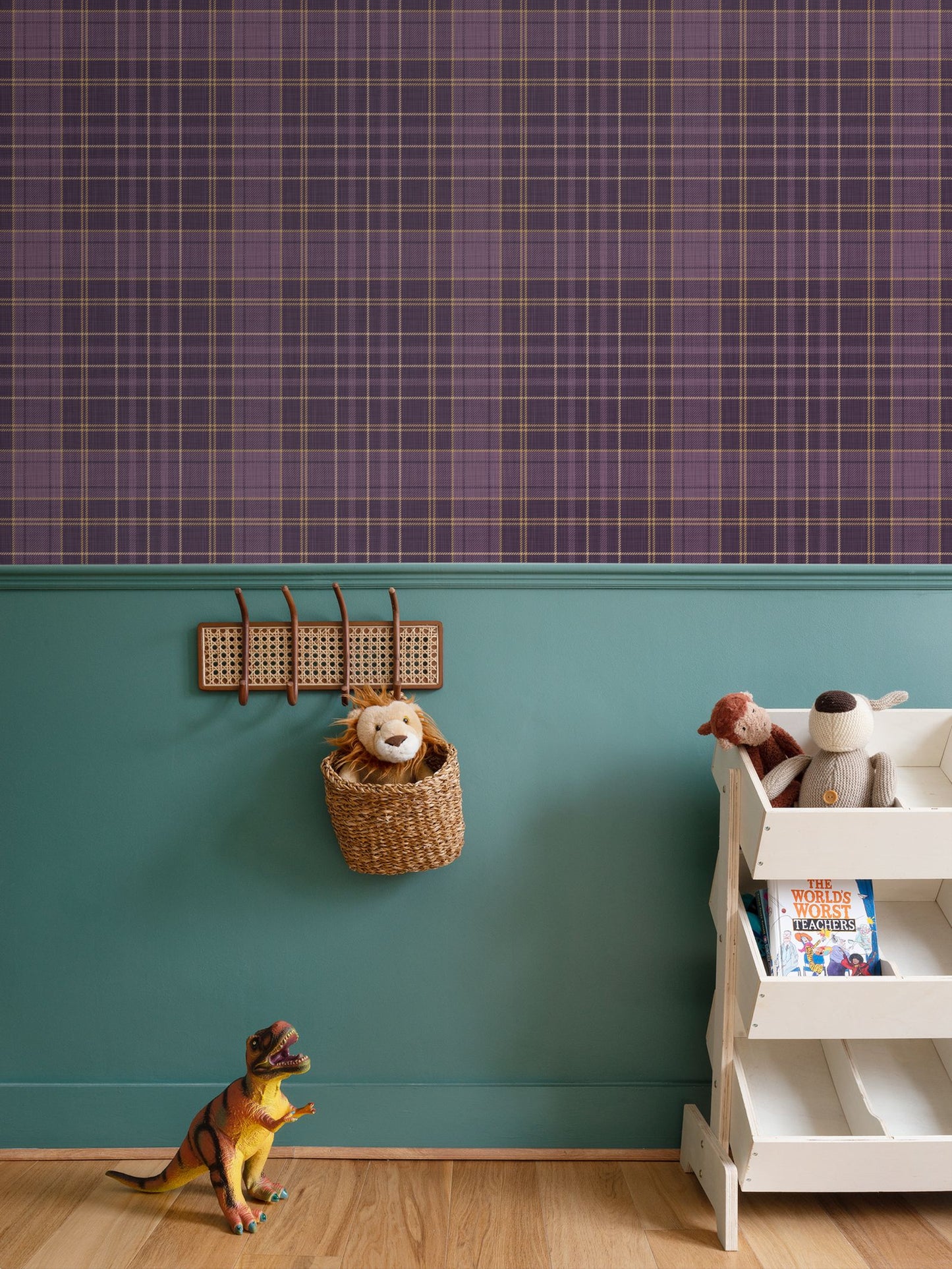 Wallpaper – Morgan Tartan Plaid in Violet