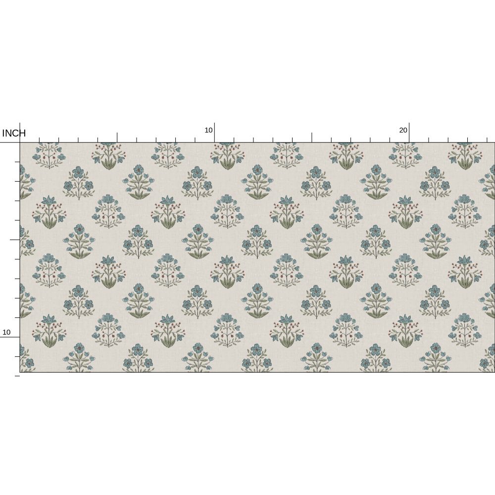 Wallpaper – Maribel Floral in Slate and Olive