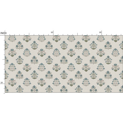 Wallpaper – Maribel Floral in Slate and Olive