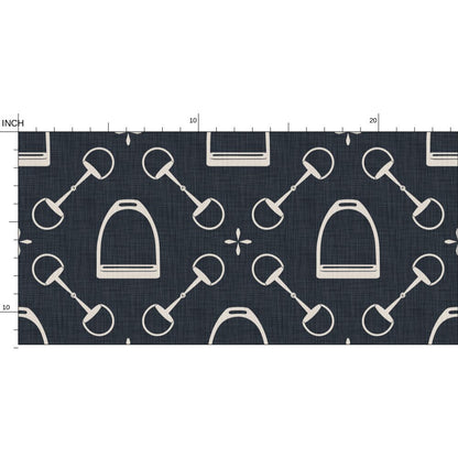 Wallpaper – Jackie Equestrian Stonewashed Navy