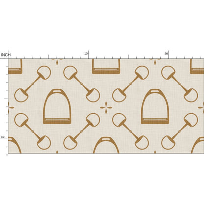 Wallpaper – Jackie Equestrian Gold on Ivory