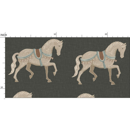 Wallpaper – Alderwick Horse Charcoal Olive