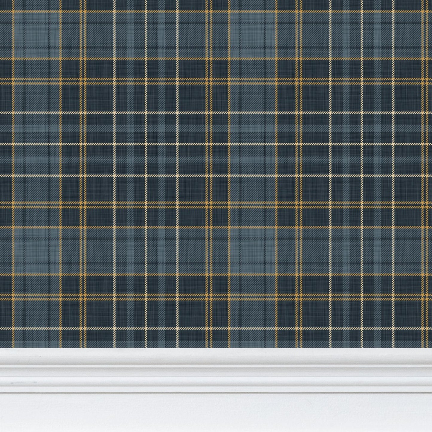 Wallpaper – Morgan Tartan Plaid in Dutch Navy