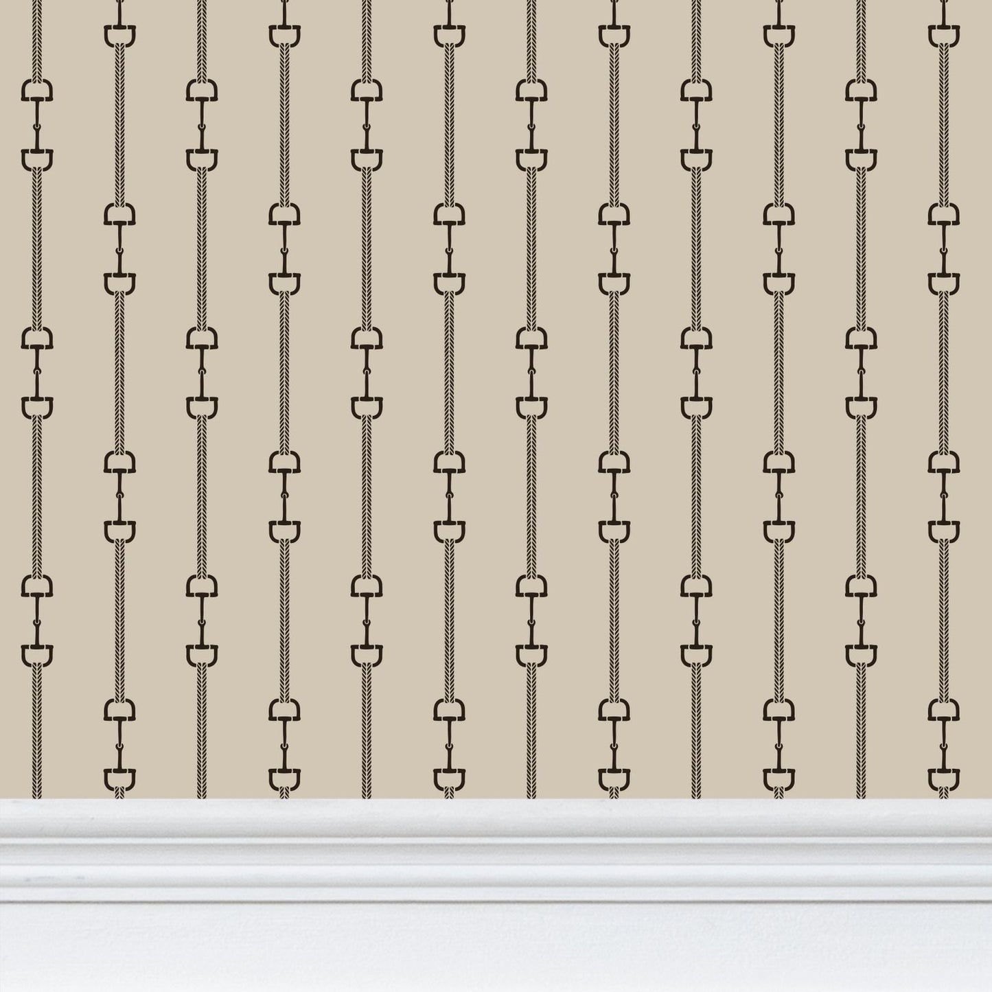 Wallpaper – Ellery Equestrian Stripe Weathered Taupe